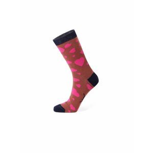 Růžovo-hnědé vzorované ponožky Vuch Flary