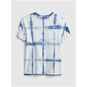 Modré klučičí dětské tričko pocket wash effect t-shirt