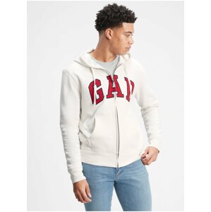 Bílá pánská mikina GAP Logo hoodie sweatshirt