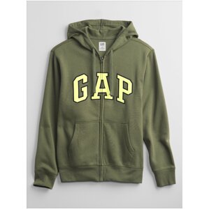 Zelená pánská mikina GAP Logo hoodie sweatshirt