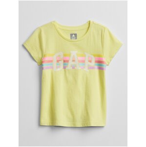 Žluté holčičí dětské tričko GAP Logo t-shirt