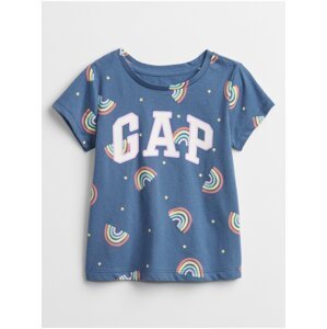 Modré holčičí dětské tričko GAP Logo t-shirt