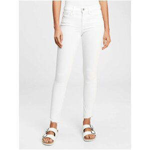 Bílé dámské džíny GAP mid rise true skinny jeans