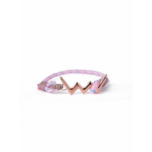 Růžový dámský lankový náramek s růžovozlatým logem Vuch- Rose Gold