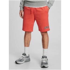 Červené pánské kraťasy GAP Logo 9 shorts in fleece "