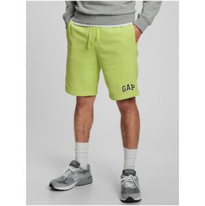 Zelené pánské kraťasy GAP Logo 9 shorts in fleece "