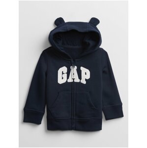Modrá klučičí baby mikina GAP Logo hoodie sweatshirt