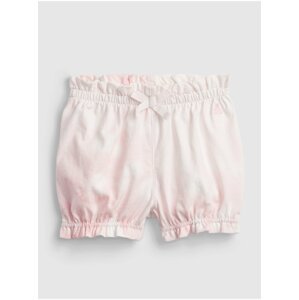 Růžové holčičí baby kraťasy 100% organic cotton mix and match pull-on shorts