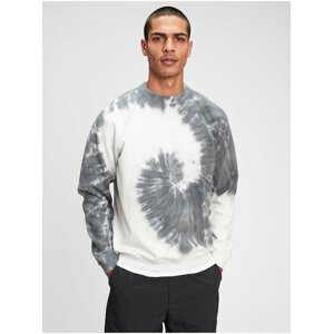 Barevná pánská mikina french terry tie-dye crewneck sweatshirt