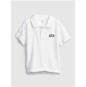 Bílé klučičí dětské polo tričko GAP Logo solid