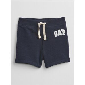 Modré klučičí baby kraťasy GAP Logo pull-on shorts