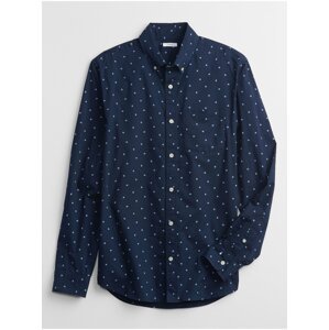 Modrá pánská košile long sleeve standard poplin