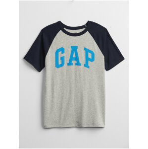 Šedé klučičí dětské tričko GAP Logo t-shirt