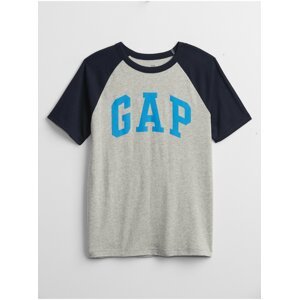 Šedé klučičí dětské tričko GAP Logo t-shirt