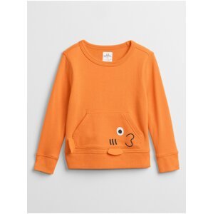 Oranžová klučičí dětská mikina graphic crewneck sweatshirt