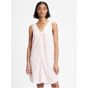 Růžové dámské šaty GAP sleeveless button-front shift dress