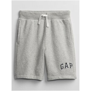 Šedé klučičí dětské kraťasy GAP Logo pull-on shorts
