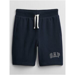 Modré klučičí dětské kraťasy GAP Logo pull-on shorts