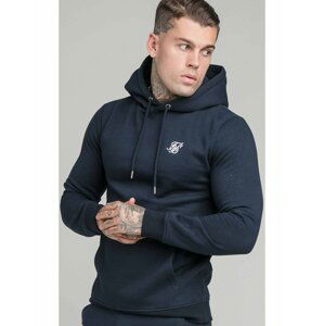 Pánská tmavě modrá mikina- HOODIE OVERHEAD FIT MUSCLE