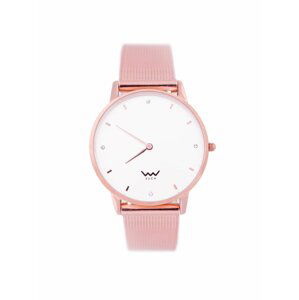 Růžové dámské hodinky s nerezovým páskem Vuch-Yankee