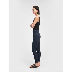 Modré dámské džíny high rise skinny jeans with secret smoothing pockets with W GAP