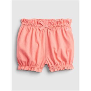 Oranžové holčičí baby kraťasy 100% organic cotton mix and match pull-on shorts GAP
