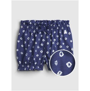 Modré holčičí baby kraťasy 100% organic cotton mix and match pull-on shorts GAP