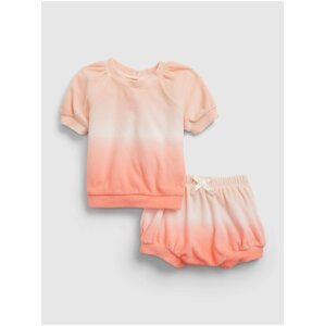 Oranžový holčičí baby set dip-dye outfit set GAP