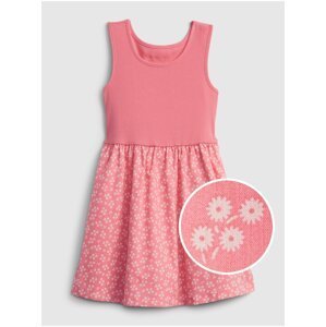 Růžové holčičí dětské šaty mix-media tank dress GAP