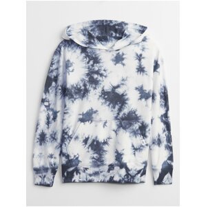 Modrá klučičí dětská mikina tie-dye hoodie GAP