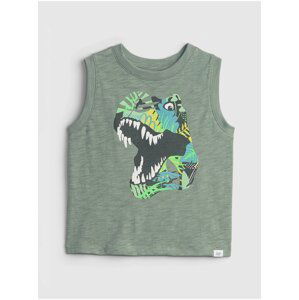 Zelené klučičí dětské tílko graphic tank top GAP