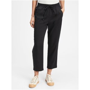 Černé dámské kalhoty easy straight pull-on pants GAP