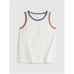 Bílé klučičí dětské tílko knit tank top GAP