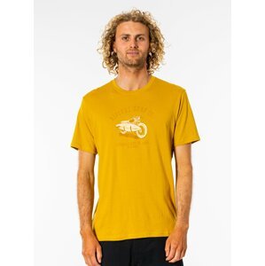 Žluté pánské tričko s potiskem Rip Curl