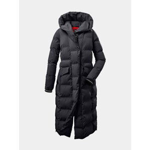 Černý dámský prošívaný zimní dlouhý kabát killtec