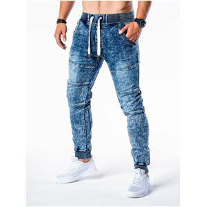 Men's jeans joggers P551 - light blue