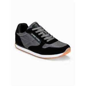 Šedo-černé pánské sneakers boty Ombre Clothing T310
