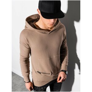 Hnědá pánská mikina Ombre Clothing B1188