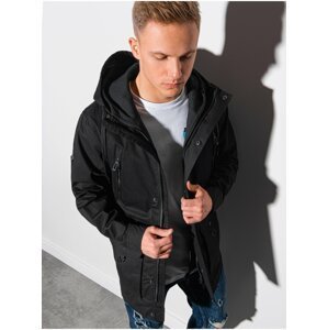 Černá pánská lehká bunda Ombre Clothing C456