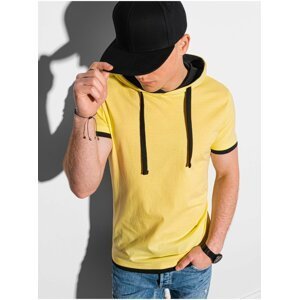 Pánské tričko s kapucí S1376 - žlutá