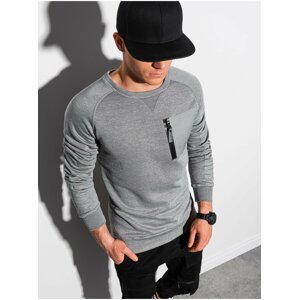 Šedá pánská mikina Ombre Clothing B1151