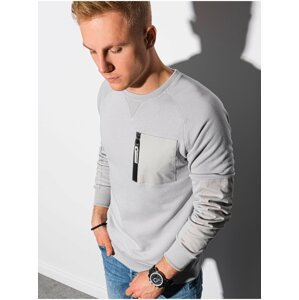 Světle šedá pánská mikina Ombre Clothing B1151