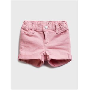 Růžové holčičí dětské džínové kraťasy denim shorts