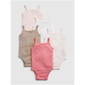 Barevné holčičí baby body suit, 5ks