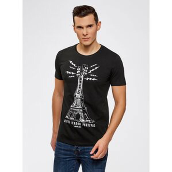 Tričko s potiskem "Eiffelova věž" OODJI