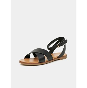 Černé dámské kožené sandály ALDO Wialia