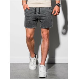 Tmavě šedé pánské kraťasy Ombre Clothing W293