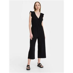 Černý dámský overal GAP wrap knit jumpsuit