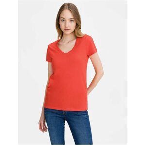 Červené dámské tričko GAP favorite v-neck t-shirt