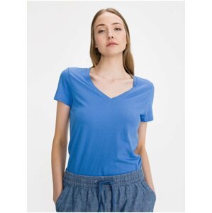 Modré dámské tričko GAP favorite v-neck t-shirt